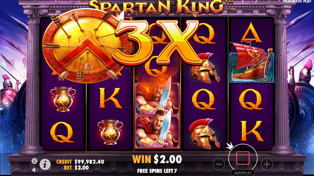 Историчческая тематика слотов «Spartan King» в Super Slots Casino